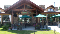 The Grill entrance and patio at The Links at Spruce Grove