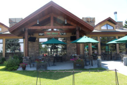 The Grill entrance and patio at The Links at Spruce Grove